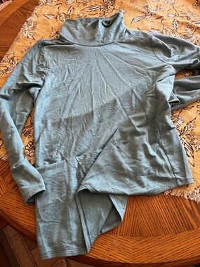 J. Jill Soft Turtleneck Top in Dusty Teal